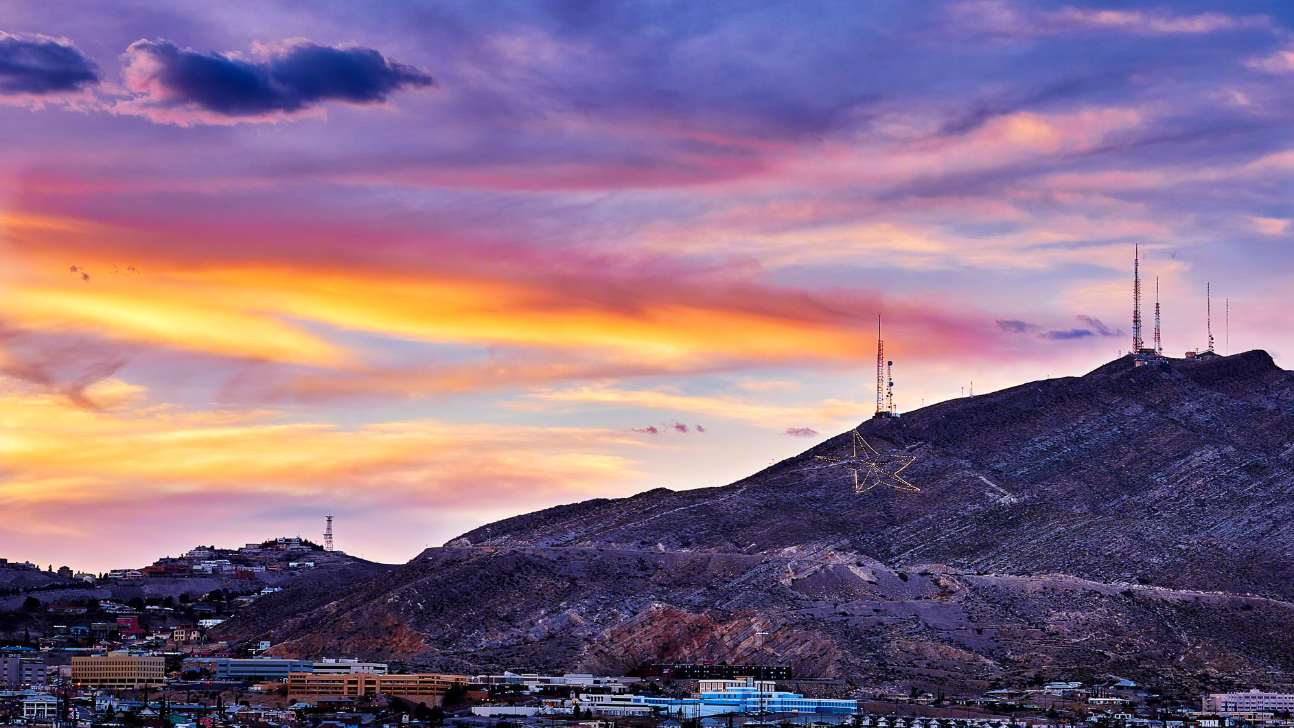 Sun Sets West El Paso Tx
