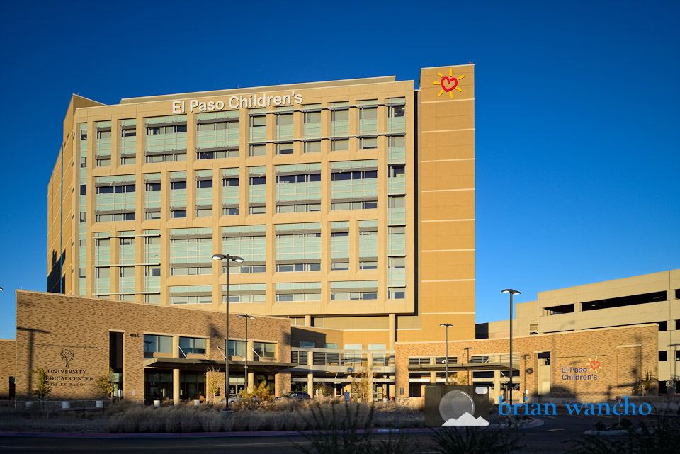 Exterior Architectural Photography for El Paso Children's Hospital El